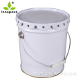 10 liter metal tin pail with flower lid